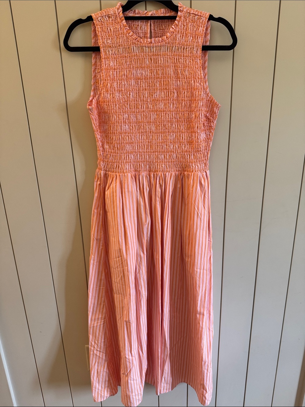 LOFT Sleeveless Smocked Midi Dress